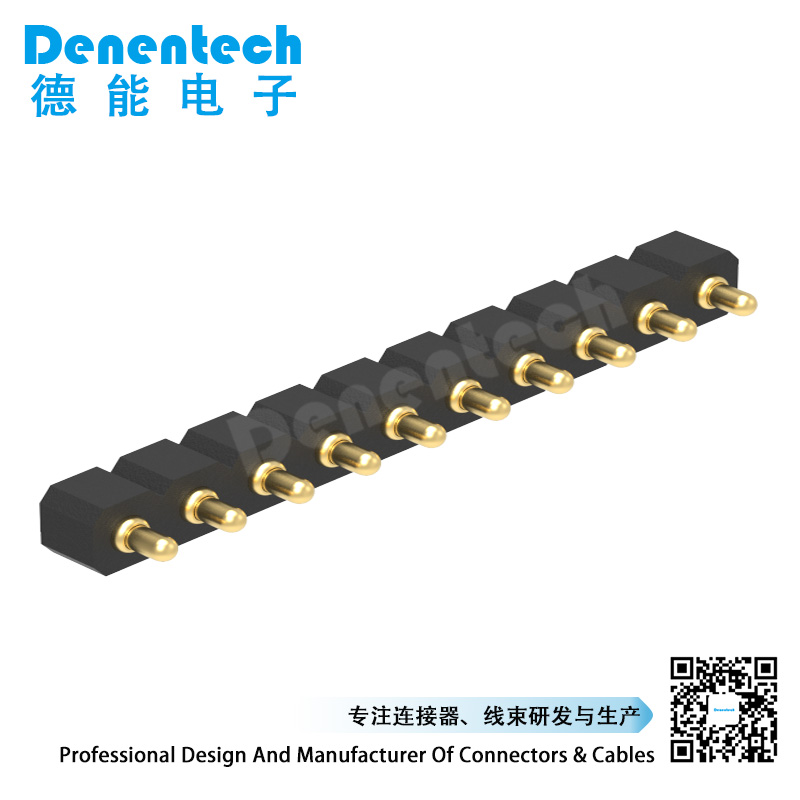 Denentech high quality 3.0MM H2.5MM single row male straight SMT pogo pin connector